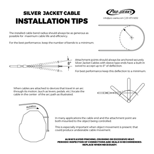 Silver_Jacket_Instructions3 Pro-werks Silver Jacket Ultimate Shifter Push Pull Control Cable Bulkhead Clip Combo with 2 in. of Travel