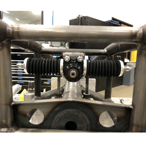 Stiletto-Small-Box_instal2 10:1 Ratio, Stiletto Gen5 Small Box Dragster Rack and Pinion 3 8 Inch Rod End Zero Degree: Bolt Vertical 9 Inch