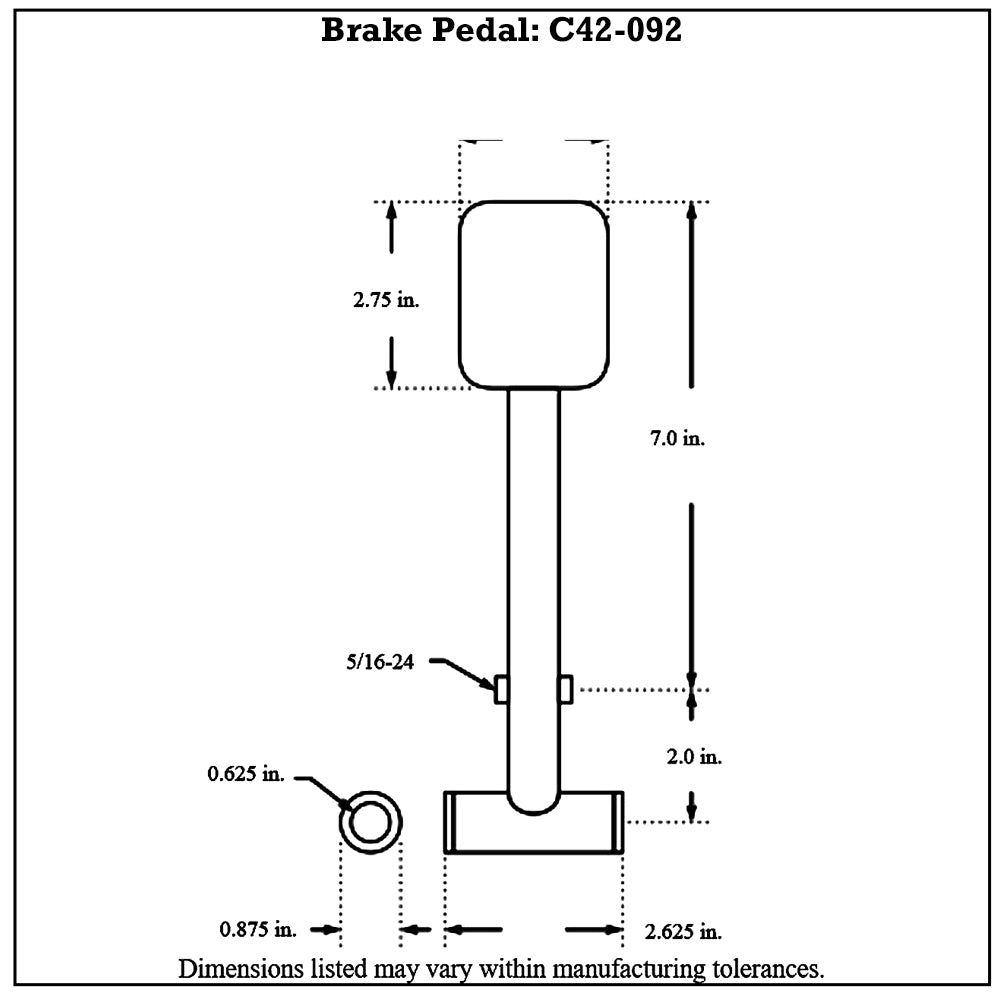 brake pedal ratio Pro-Werks Chromoly Dragster Brake Pedal