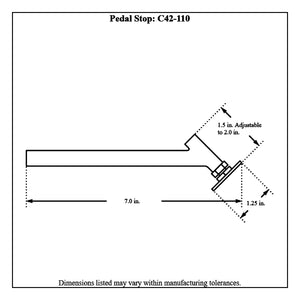 c42-110diagram Pro-werks Pedal Stop Kit Weld-On
