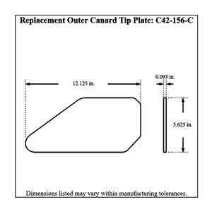 c42-124-ctdiagram2 Pro-werks Front Canard Aluminum Wings Outer Tips Only 8 Inch C Style