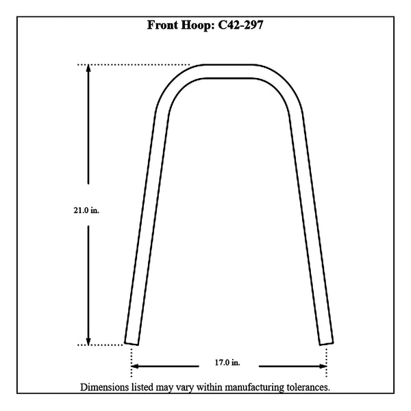 c42-274diagram 6 Point Pre-Bent Chromoly Cage Kit, 4130N Junior Dragster: 1-1 8 x 0.065: 5-1 2 In. Bend Radius