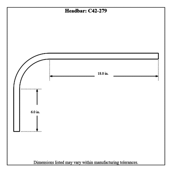 c42-279diagram Pre-Bent Chromoly Head Bar Kit, 4130N