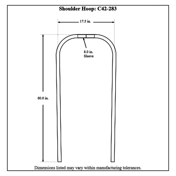 c42-326diagram5 Pre-Bent 6 Point Chromoly Complete Package, 4130N Junior Dragster: Cage Kit 1-1 8 in. x 0.065: Shoulder Hoop 1-1 8 in. x 0.065: Seat Formers 1-1 8 in. x 0.065