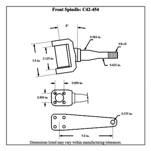 c42-454diagram Stiletto Chromoly Ultra Spindle Set