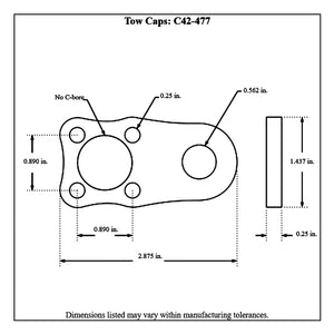 c42-477diagram Pro-werks Billet Aluminum Tow Caps, Pair Stiletto