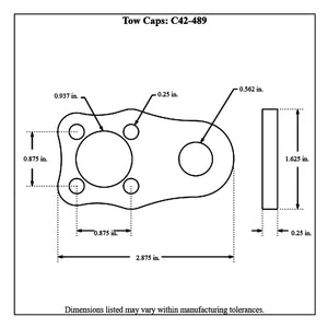 c42-489diagram Pro-werks Billet Aluminum Tow Caps, Pair P&S