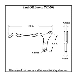 c42-508diagram Pro-werks Polished Billet Aluminum Shut Off Lever for Brake / Control Lever 5 16 Inch