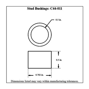 c44-011diagram Pro-werks Steel Stud Bushings, Pack of 10 1 2 Inch
