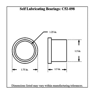 c52-098-2diagram Pro-werks Self-Lubricating Bearings, Pair 1-1 4 Inch ID: Plastic