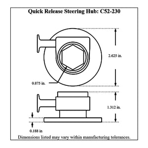 c52-230diagram_ce44054c-08c1-47f4-81de-fc1d6a4497e6 Pro-werks Undrilled Quick Release Steering Hub, 42.1 SFI Certified