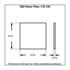 c52-356diagram Pro-werks Aluminum Mid Motor Plate Small Block Ford 24 Inch Height x 24 Inch Width x 1 4 Inch Thick