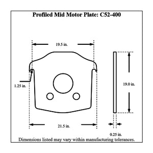 c52-400diagram Pro-werks Aluminum Profiled Mid Motor Plate Universal Without Bolt Pattern 1 4 Inch Thick: 1-1 4 Inch Diameter Notch