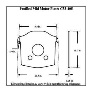 c52-405diagram Pro-werks Aluminum Profiled Mid Motor Plate Universal Without Bolt Pattern 1 4 Inch Thick: 1-1 2 Inch Diameter Notch