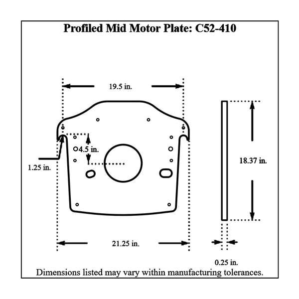 Pro-werks Aluminum Profiled Mid Motor Plate