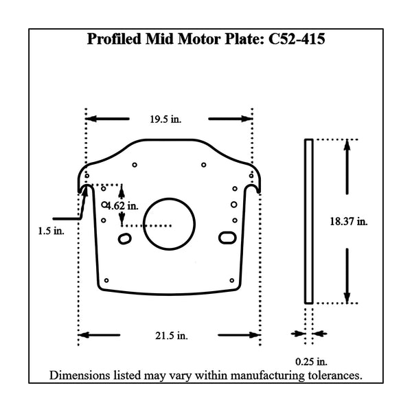 Pro-werks Aluminum Profiled Mid Motor Plate