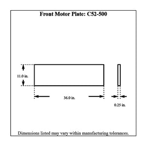 c52-500diagram Pro-werks Aluminum Front Motor Plate Small Block Chevy