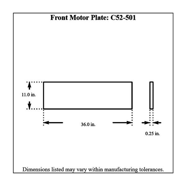 c52-501diagram Aluminum Front Motor Plate Big Block Chevy