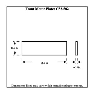 c52-502-2diagram Pro-werks Aluminum Front Motor Plate LS Chevy