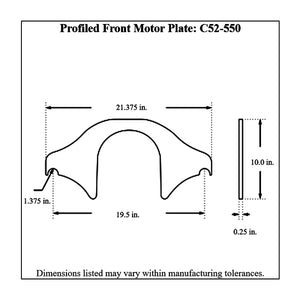 c52-550diagram Pro-werks Aluminum Profiled Front Motor Plate Small Block Chevy 1 4 Inch Thick: 1-3 8 Inch Notch
