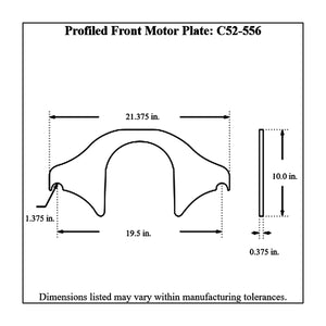 c52-556diagram Pro-werks Aluminum Profiled Front Motor Plate Big Block Chevy 3 8 Inch Thick: 1-3 8 Inch Notch