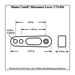 c72-026_diagram Pro-werks Billet Aluminum Master Battery Cutoff / Disconnect Switch Lever with Locking Screws