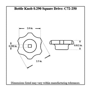 c72-250diagram Pro-werks Square Drive Billet Aluminum Bottle Valve Knob 0.290 in. Black