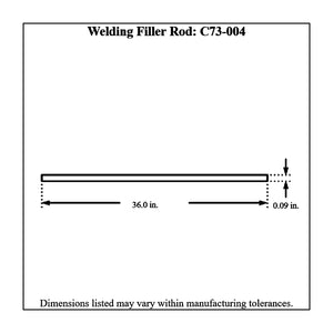 c73-004diagram #65 Weld Rod, 36 Inches Long 3/32 in. DIAMETER