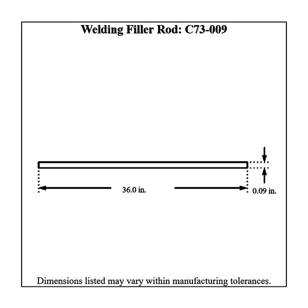 c73-009diagram 5356 Aluminum Welding Rod, 36 Inches Long 3 32 in. Diameter