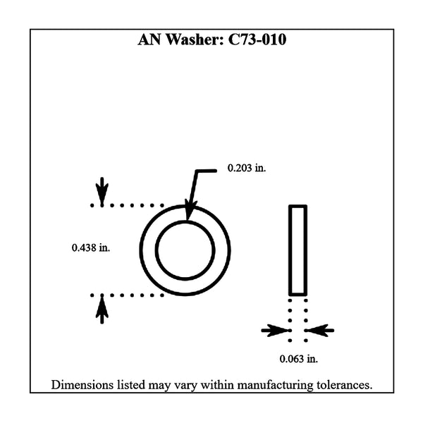 c73-010diagram Cadmium Plated AN washers, 100 Pack 3 16 in.