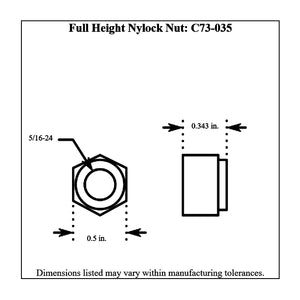c73-035diagram Pro-werks Plated Steel Nylock Nuts, Grade 5 Full Height 5 16-24: Pack of 6