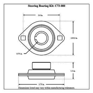 c73-080diagram Pro-werks Steering Bearing Kit 3 4 Inch Without Billet Cover