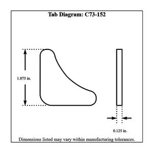 c73-152-4diagram Pro-werks 1/8 Inch Thick, 1-7/8 Inch Legs, Mild Steel Weld Gusset