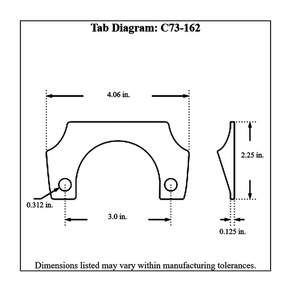 c73-162diagram Mild Steel Steering Bearing Weld Bracket