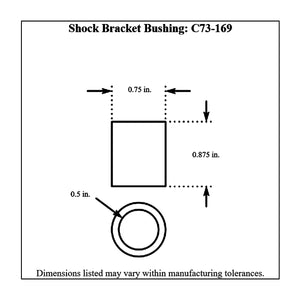 c73-169-4diagram Pro-werks 3/4 Inch Outside, 1/2 Inch Inside, Mild Steel Shock Bracket Bushing 7 8 Inch Each