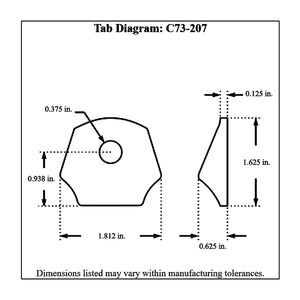 c73-207-4diagram_ec82ab72-657a-44d1-8df2-76c95200745d Pro-werks 3/8 Inch Hole, 1/8 Inch Thick, 15/16 Inch Hole Height, Chromoly Bent Weld Tab, 4130N Each