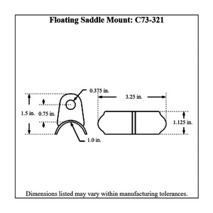 c73-321diagram Pro-werks 4130N Chromoly Floating Saddle Mount Fits 1 Inch Diameter Tubing