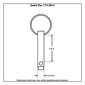 c73-356-2diagram Pro-werks Zinc Plated Steel Quick Pin, Pair 5 16 in. OD: 1 in. Grip