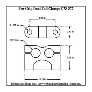 c73-377_4624b3be-06d1-4db4-8162-d94efb4f7821 Pro-werks Billet Aluminum Pro-Grip Clip Type Cable Clamp Dual Full Clamp