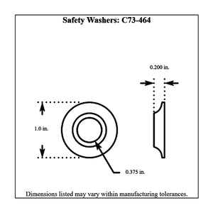 C73-464-2 Pro-Werks Rod End Safety Washers, Zinc Plated diagram