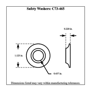 c73-465-2diagram Pro-werks Zinc Plated Safety Washers 7 16 in. Hole: 1-1 8 in. OD: 0.220 in. Thick Bag of 2