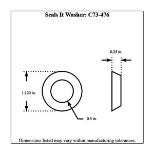 c73-476-2diagram Pro-werks Seals It Rod End Washers, Pair For 1 2 Inch Rod End