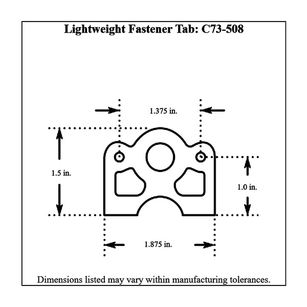 c73-508-10diagram Weld-on Dzus Tabs, Pack of 10 Lightweight