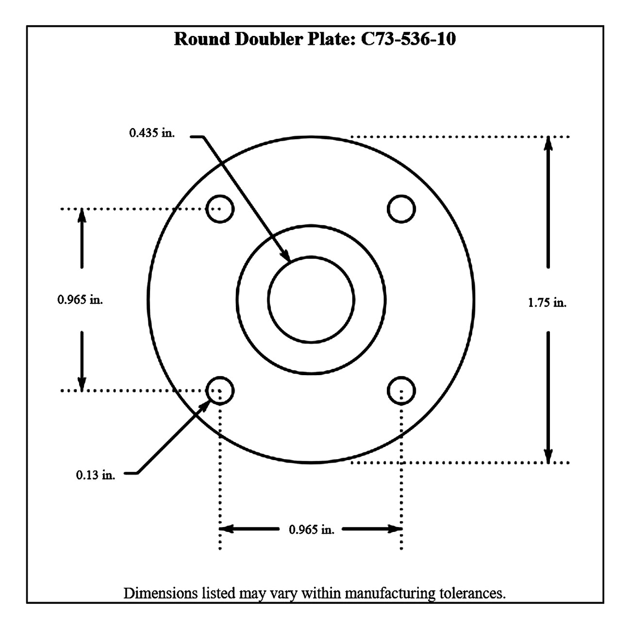 Aluminum Dzus Doubler Plates Pack of 10 | Round & Square | Pro-Werks ...
