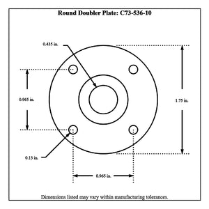 c73-536-10diagram Pro-werks Aluminum Doubler Plates, Pack of 10 Round
