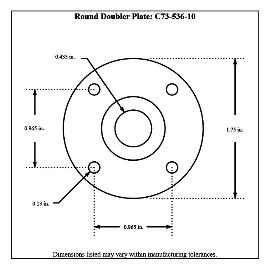 Aluminum Dzus Doubler Plates Pack of 10 | Round & Square | Pro-Werks ...