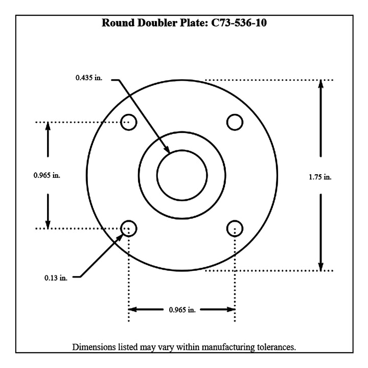 Aluminum Dzus Doubler Plates Pack of 10 | Round & Square | Pro-Werks ...