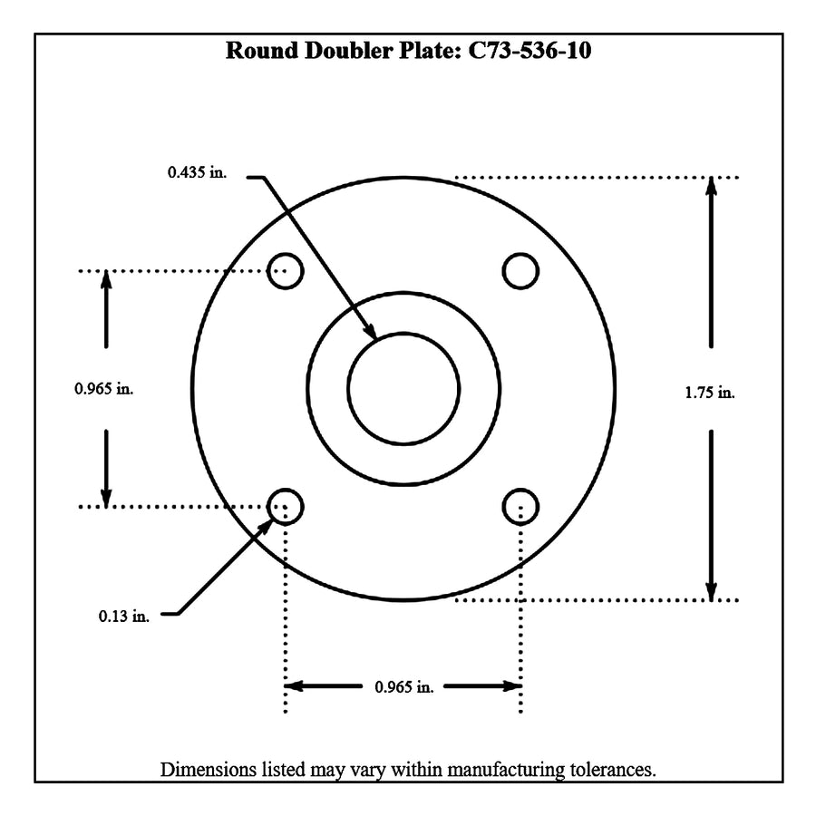 Aluminum Dzus Doubler Plates Pack of 10 | Round & Square | Pro-Werks ...
