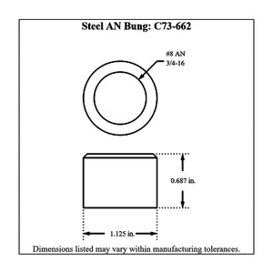 c73-662diagram Pro-werks AN Thread Weld Bung Female Steel -8 AN