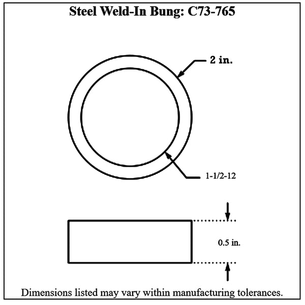 c73-750diagram2_b28b9856-fbf9-4182-9a1e-d4e3c4ba1da0 Easy Turn Fill Cap with Steel Weld Bung 2 Inch without Lanyard Boss 1 2 Inch Black